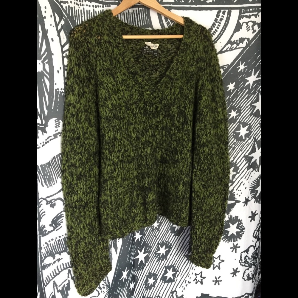 Vintage Italian Green Mohair Sweater